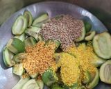 A picture of step 2 of Raw mango instant achar.