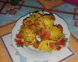 Foto langkah ke 3 dari resep Mie gulung sosis😊.