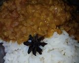 A picture of step 10 of Masoor Dahl (Red Lentil Curry) with Rice.