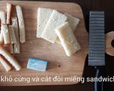 Hình bước làm 1 của món Sandwich bơ nướng