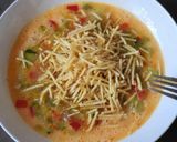 Foto del paso 3 de la receta: Tortilla paisana con tacos de jamón y patatas paja