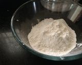 A picture of step 1 of Vanila sponge with ganache icing(eggless).