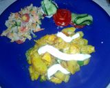 A picture of step 4 of Potato with vegetables.