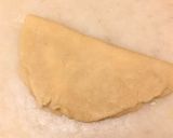 A picture of step 2 of Badam puri.