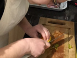 Crema vegana de zapallo, cebolla y zanahoria al curry