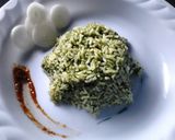 A picture of step 3 of Spinch rice.
