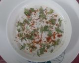 A picture of step 5 of Kashmiri raita.