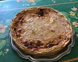 Une image de l'étape 13 de Flan pâtissier à la compote de prunes et pêches.