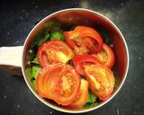 A picture of step 2 of Tomato Juice Biryani.