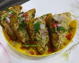 A picture of step 13 of Raw banana Hyderabadi toast.