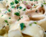 Foto del paso 6 de la receta: Calamarata trufada con crema de bacon y queso