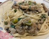 Foto del paso 10 de la receta: Fettuccini con salsa de champiñones al verdeo