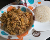 A picture of step 2 of Scrambled tofu and minced meat sauce.