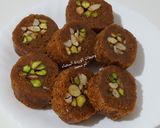 A picture of step 7 of Kunafa Mabrouma with Mixed Nuts.