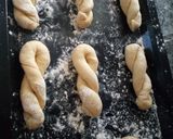 A picture of step 8 of Kkwabaegi(twisted korean doughnut).