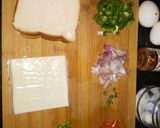 A picture of step 1 of Veggie bread omelet.