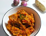 Foto langkah ke 6 dari resep Sambal Bajag Daging - Tempe.