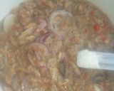 A picture of step 3 of Meat pooding with corn soup.