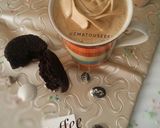A picture of step 7 of Coffee rose art.