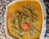 Foto del paso 5 de la receta: Cintas de espinacas con caldo de guisado pollo día anterior
