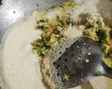 A picture of step 3 of Veg upma.