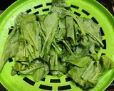 A picture of step 1 of Palak aloo chana dal sabzi.