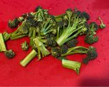 A picture of step 1 of Boiled purple sprouting broccoli with ginger and soy sauce in 5 mins.