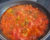 A picture of step 3 of Pasta in spicy chorizo tomato sauce with capers.