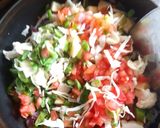 A picture of step 2 of Vegetable kottu Roti.