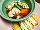 นาเบะกุ้ง-เต้าหู้ย่างน้ำขลุกขลิก ซุปใสไร้น้ำมัน คลีนๆ
