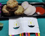 A picture of step 8 of Raw banana and rajma cutlets.