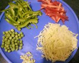 A picture of step 1 of Batri veg chinise poha.