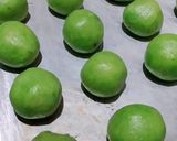 Foto langkah ke 7 dari resep 1 adonan 3 rasa (choco thumbprint pandan snow ball palm cheese).