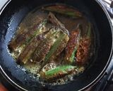 A picture of step 4 of Stuffed Kurmuri Bhindi Shallow fry.