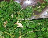 A picture of step 2 of Chawali Subji / Chawalichi Bhaji.