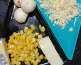 A picture of step 4 of Baked cheesy potato boat with loaded paneer and mushroom.