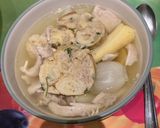 Húsleves Töltikével 🍗🥕🥔🌶🍅🧄🥚🍞🧅😋 recept fázis 5 fotója