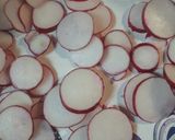 A picture of step 1 of Fried Radish Chips.