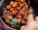 A picture of step 11 of Veg Noddles with dry manchurian balls.