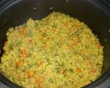 A picture of step 1 of Fried Rice, Fried Plantain with Grilled Turkey.