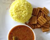 A picture of step 3 of Besan kadhi.