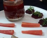 A picture of step 4 of Beetroot carrot kanji water.
