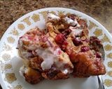 A picture of step 7 of Cranberry-Lemon Cinnamon Roll Bake.