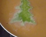 A picture of step 2 of Tomato santa with spinach Christmas trees.
