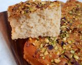 A picture of step 14 of Persian-Style Cardamom and Rosewater Cake with Pistachios.