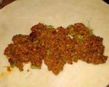 A picture of step 2 of Spicy lal Mirch Qeema calzone.