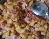 Foto del paso 5 de la receta: Papas con longaniza y jamón 😋😋
