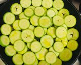 A picture of step 1 of Zucchini in creamy lemon butter sauce.