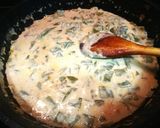 Foto del paso 7 de la receta Judías planas con chorizo en salsa de queso Brie