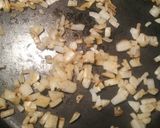 A picture of step 1 of Cheeseburger Omelet.